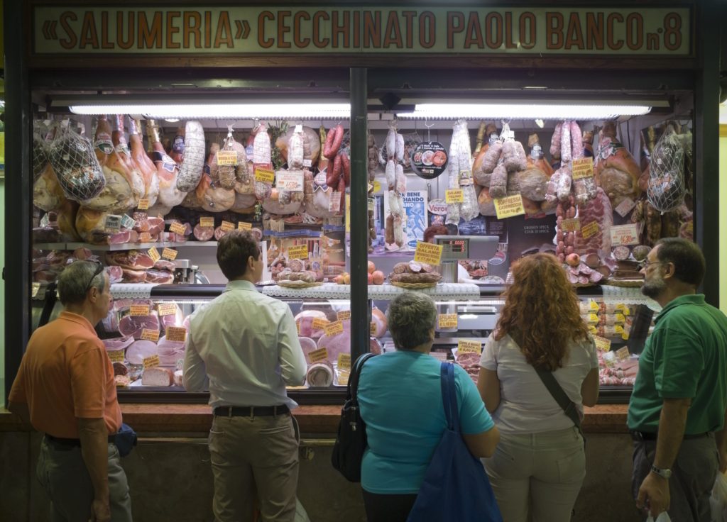 Customers at an Italian Shop